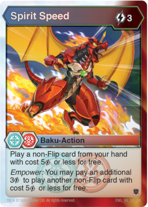 HOT SPIRIT SEGA Bakugan Battle Brawlers Attack card Japanese F/S