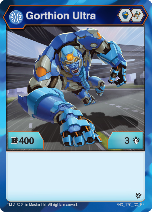Bakugan Ultra, Aquos Gorthion – Creatura Trasformabile Da Collezione, 7,6 Cm, Con BakuCores E Carte