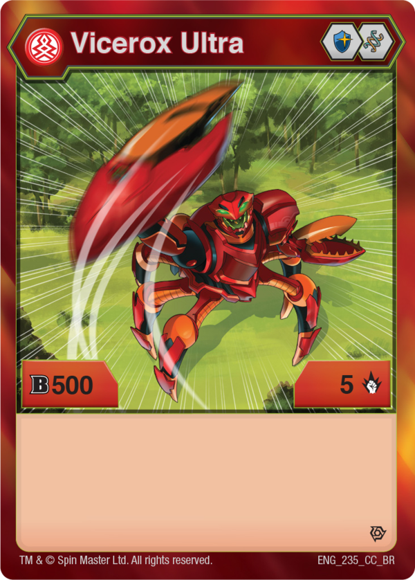 Bakugan Pyrus Vicerox - Creatura Trasformabile Da Collezione 5cm + 2 BakuCores E Carta Personaggio (Gioco Da Battaglia Per Bambini 6+)